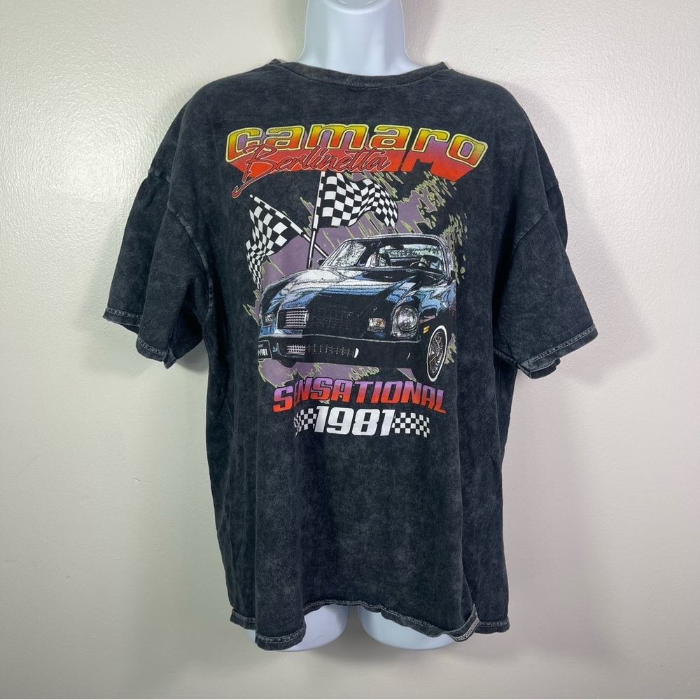 Chemistry Acid Wash Muscle Car Graphic T-Shirt